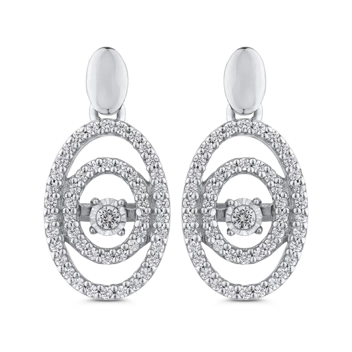 Rope Chain Necklace 10K White Gold Adjustable 20"