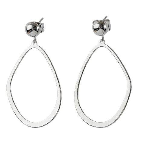 Elegant Silver - Hoop Brass Earrings - A Timeless Accessory