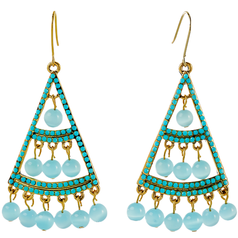 Gorgeous Blue Crystal Tassel Earrings - A Must - Have Fashion Accessory