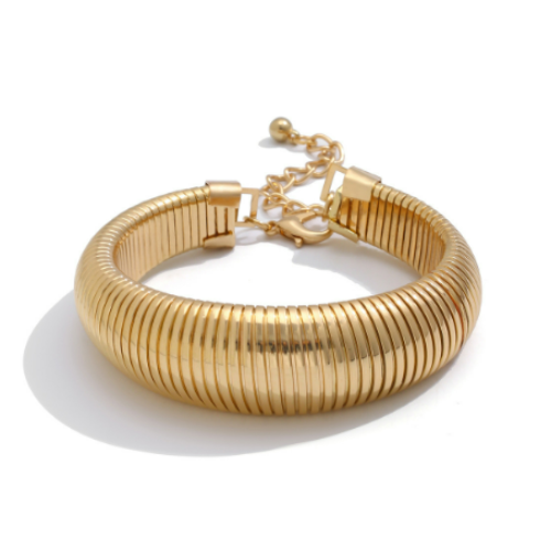 Snake Bone Line Bracelet-Gold