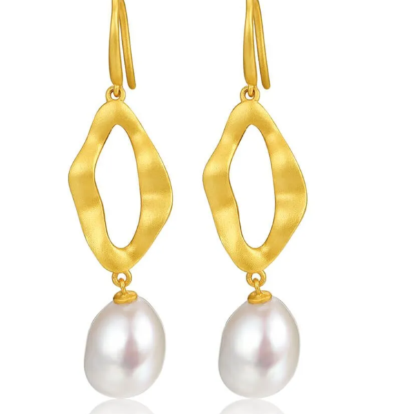 Unique Irregular Pearl Drop Earrings