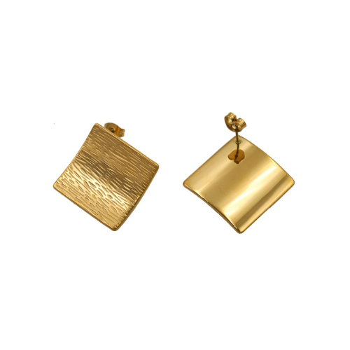 Vintage Square Gold Earrings