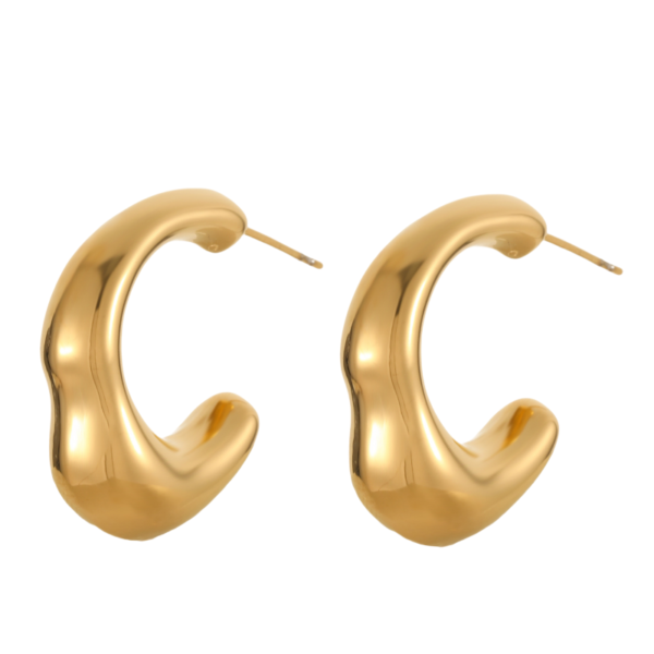 Golden Arc - Shimmering Hoop Earrings jewelry casting companies