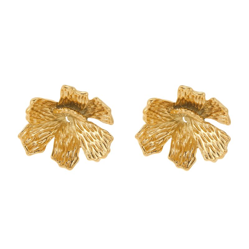Golden Leaf - Shimmering Hoop Earrings supplier - Image 6