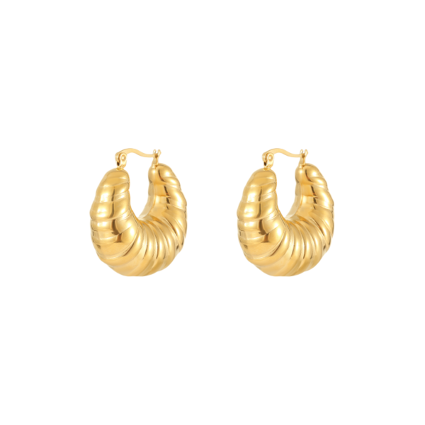 Golden Spiral - Shimmering Hoop Earrings manufacturers